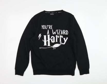 Unisex Adults UK Size XS Harry Potter Black Pullover Sweatshirt