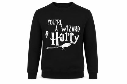 Unisex Adults UK Size XS Harry Potter Black Pullover Sweatshirt