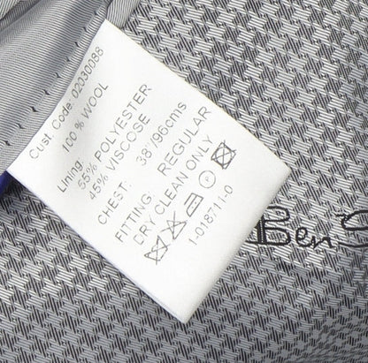 Mens UK Size 38 Ben Sherman Regular Black Suit Jacket