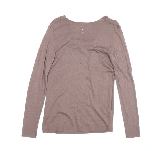 Jigsaw Women's Brown Knit Jumper, Long Sleeve, Size S