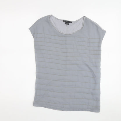 Womens UK Size S Armani Exchange Grey Basic T-Shirt