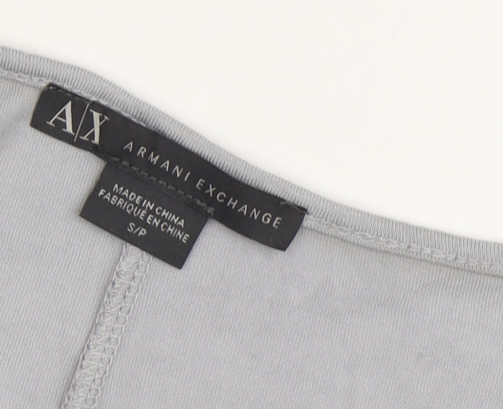 Womens UK Size S Armani Exchange Grey Basic T-Shirt