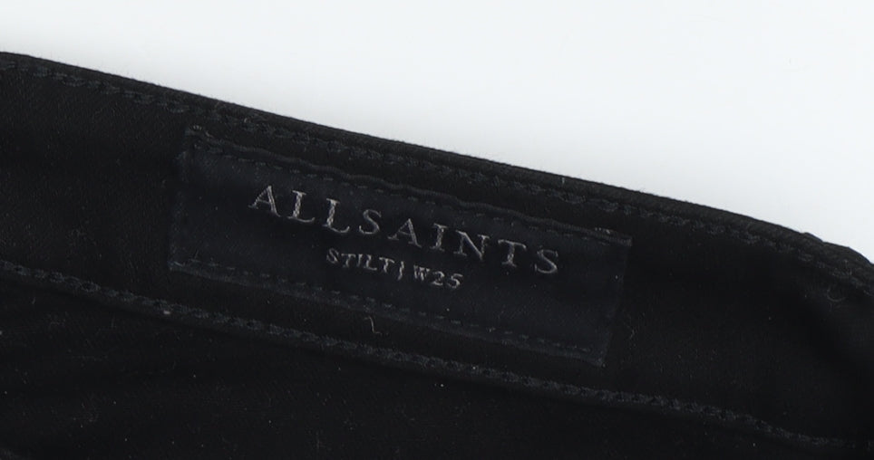 AllSaints Women's Black Skinny Jeans, XS, Regular Fit