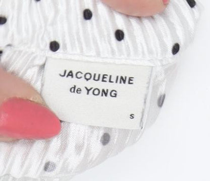 Jacqueline de Yong Women's White Polka Dot Blouse