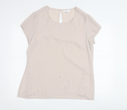 Jasper Conran Women's Beige Size 14 Blouse