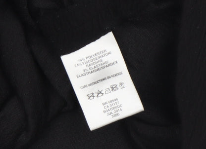 DKNYC Women's Black Pencil Skirt, XS, Zip Detail