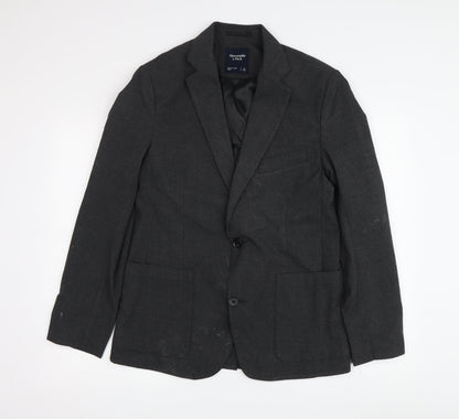 Abercrombie & Fitch Men's Grey Blazer, Size S, Regular Fit