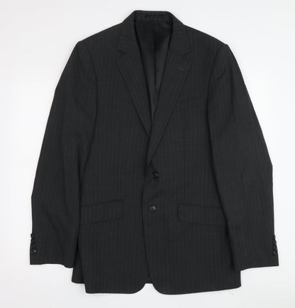 Mens UK Size 38 Jaeger Regular Black Suit Jacket
