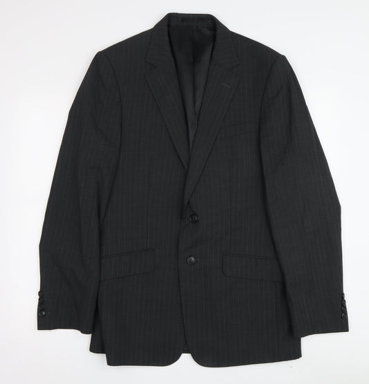 Mens UK Size 38 Jaeger Regular Black Suit Jacket