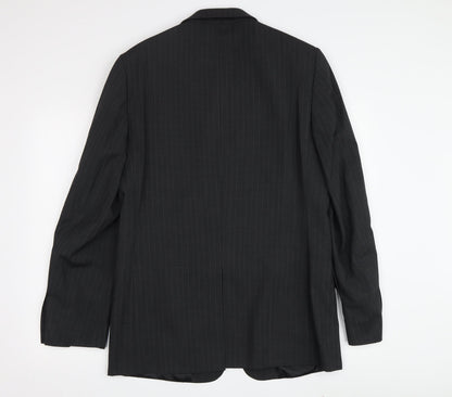 Mens UK Size 38 Jaeger Regular Black Suit Jacket