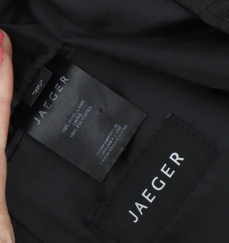 Mens UK Size 38 Jaeger Regular Black Suit Jacket