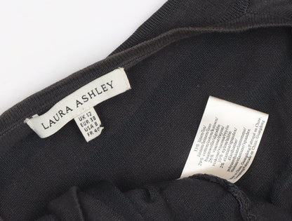 Womens UK Size 12 Laura Ashley Black Cardigan Jumper