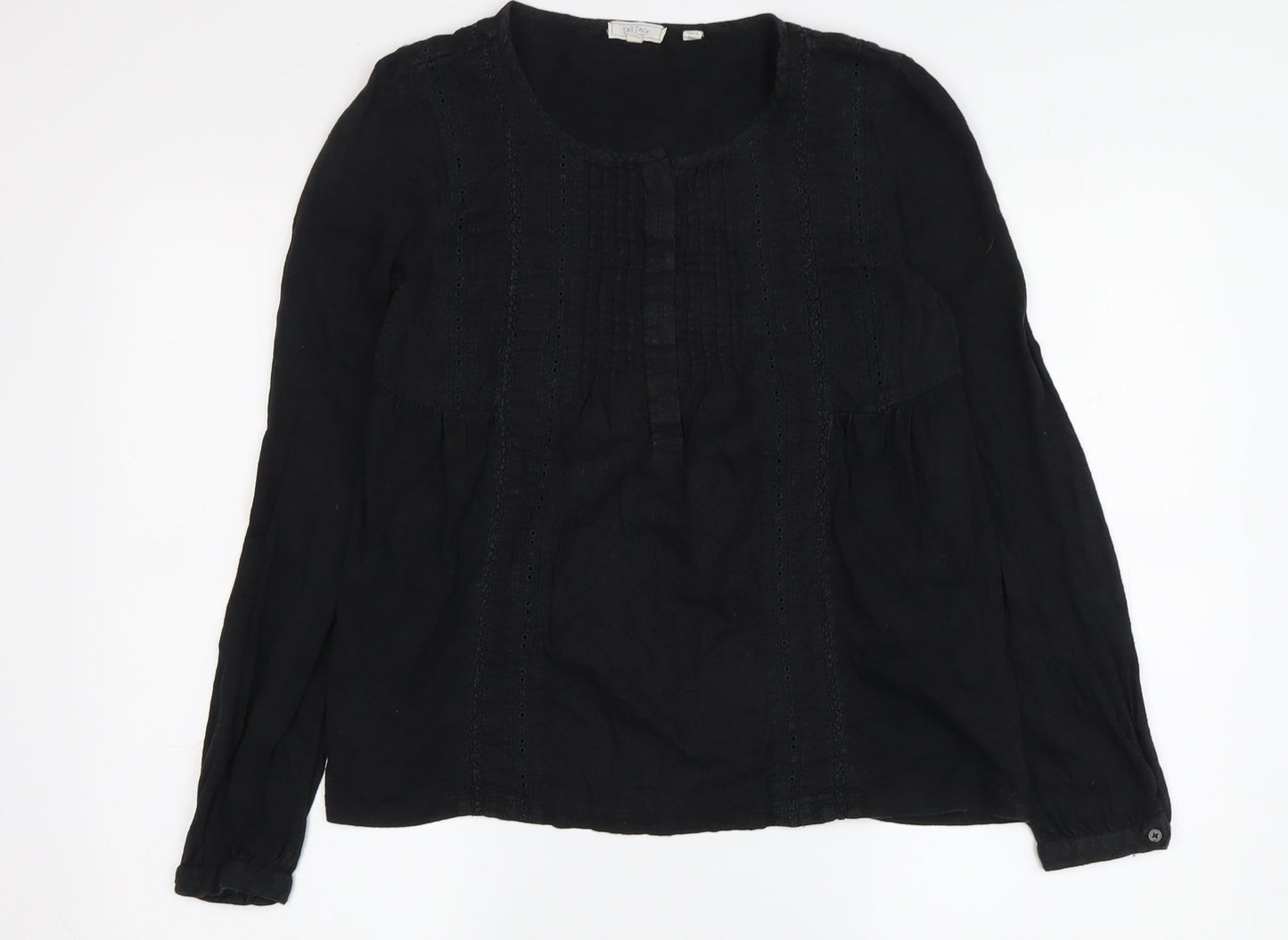 Womens UK Size 6 Fat Face Black Tunic Blouse