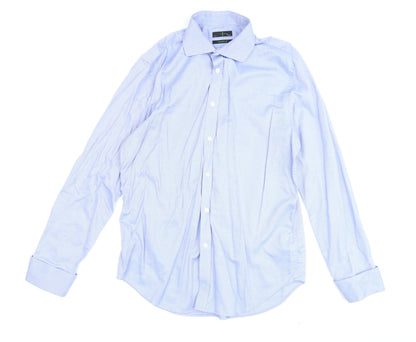 Mens UK Collar Size 16.5 Marks and Spencer Smart Blue  Dress Shirt