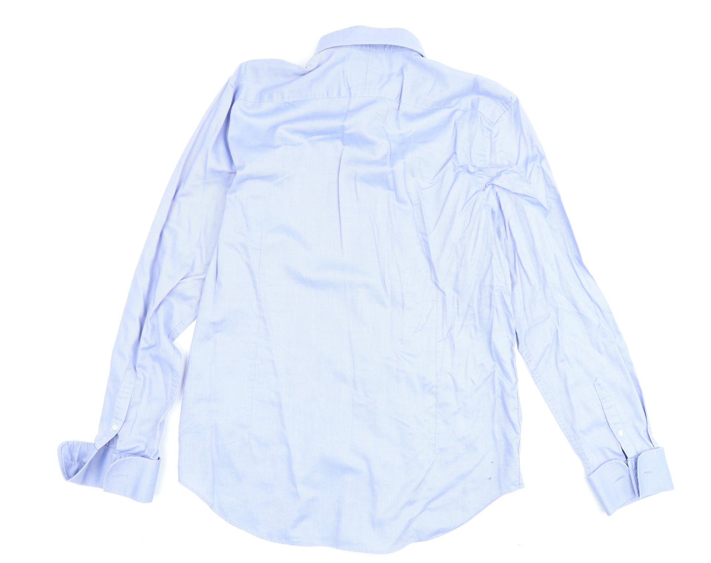 Mens UK Collar Size 16.5 Marks and Spencer Smart Blue  Dress Shirt