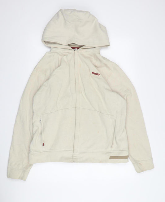 Mens UK Size S Reebok Beige Full Zip Hoodie