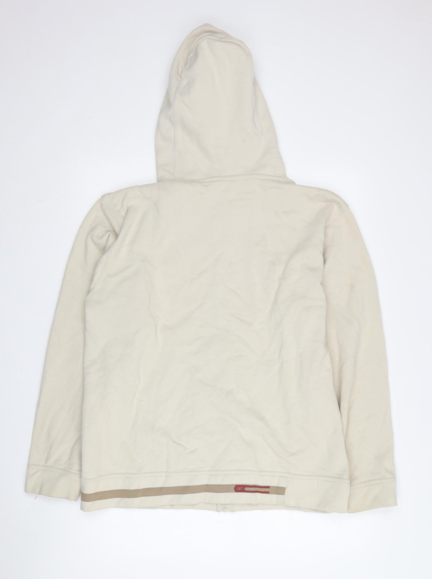 Mens UK Size S Reebok Beige Full Zip Hoodie