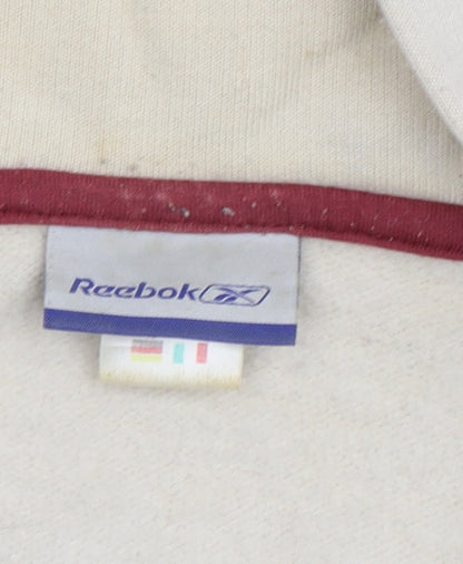 Mens UK Size S Reebok Beige Full Zip Hoodie
