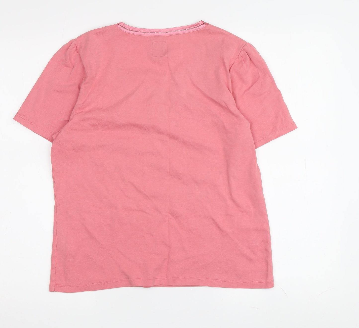 Womens UK Size M iZ Pink Basic T-Shirt