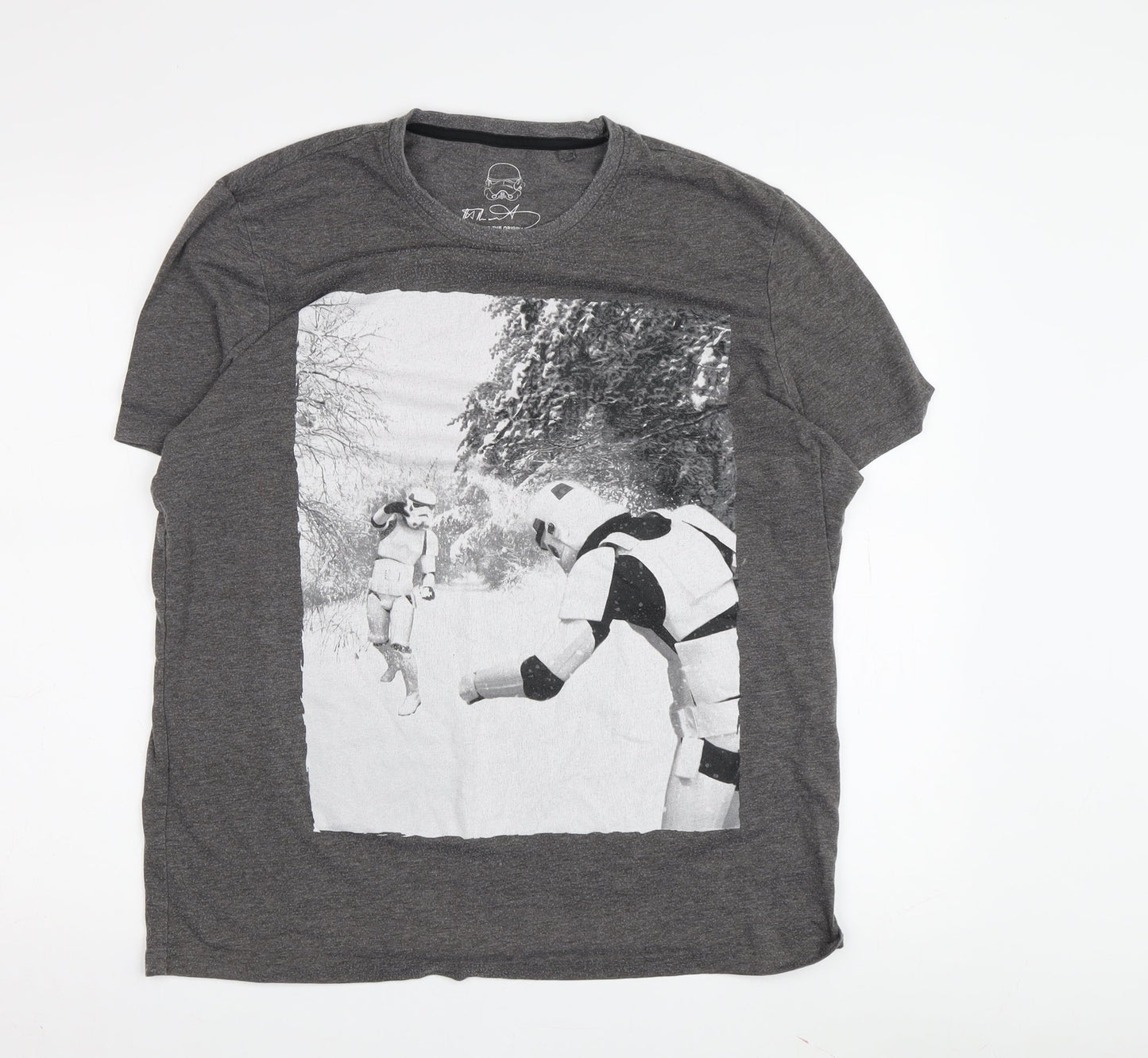 Men's Grey Star Wars Stormtrooper Large T-Shirt