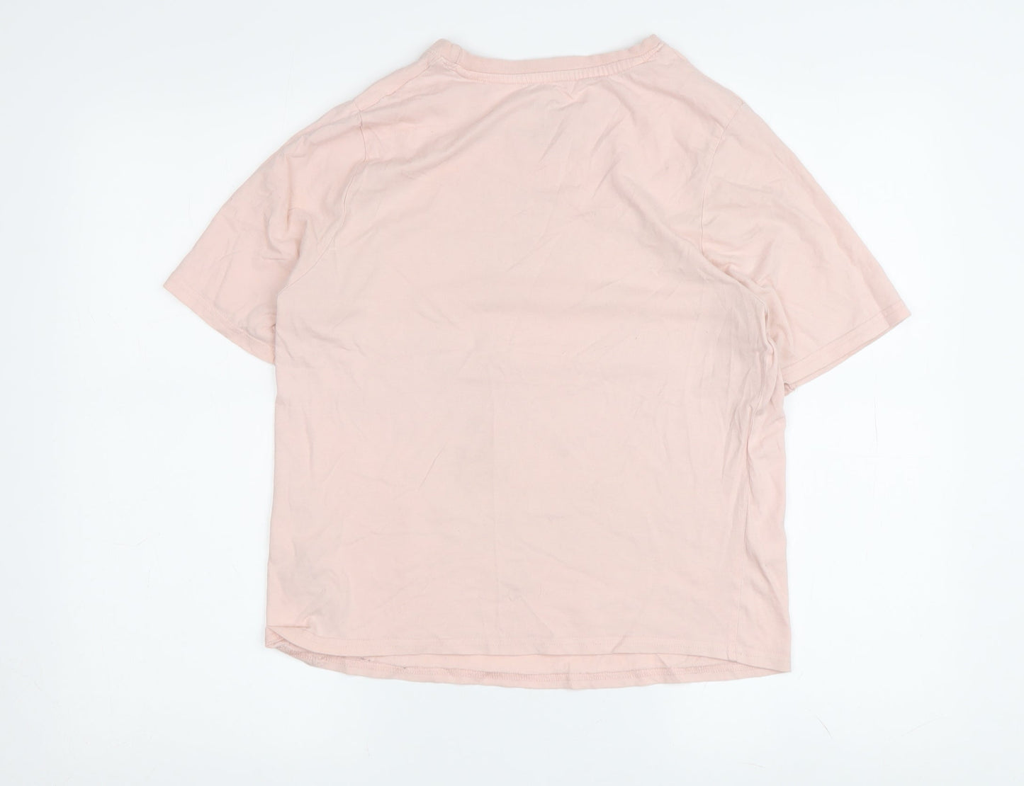Womens UK Size XS Disney Pink Basic T-Shirt