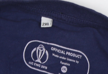 Mens UK Size 2XL Fanatics Blue  T-Shirt
