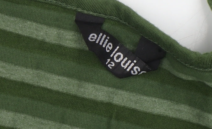 Womens UK Size 12 ellie louise Green Tunic Blouse