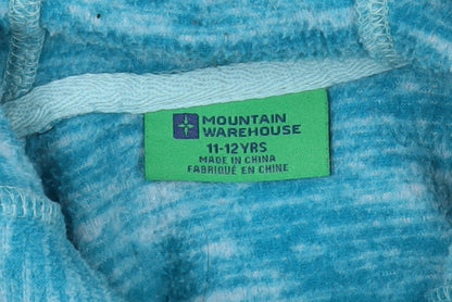 Mountain Warehouse Girls Blue Full Zip Hoodie 11-12 Years Fleece