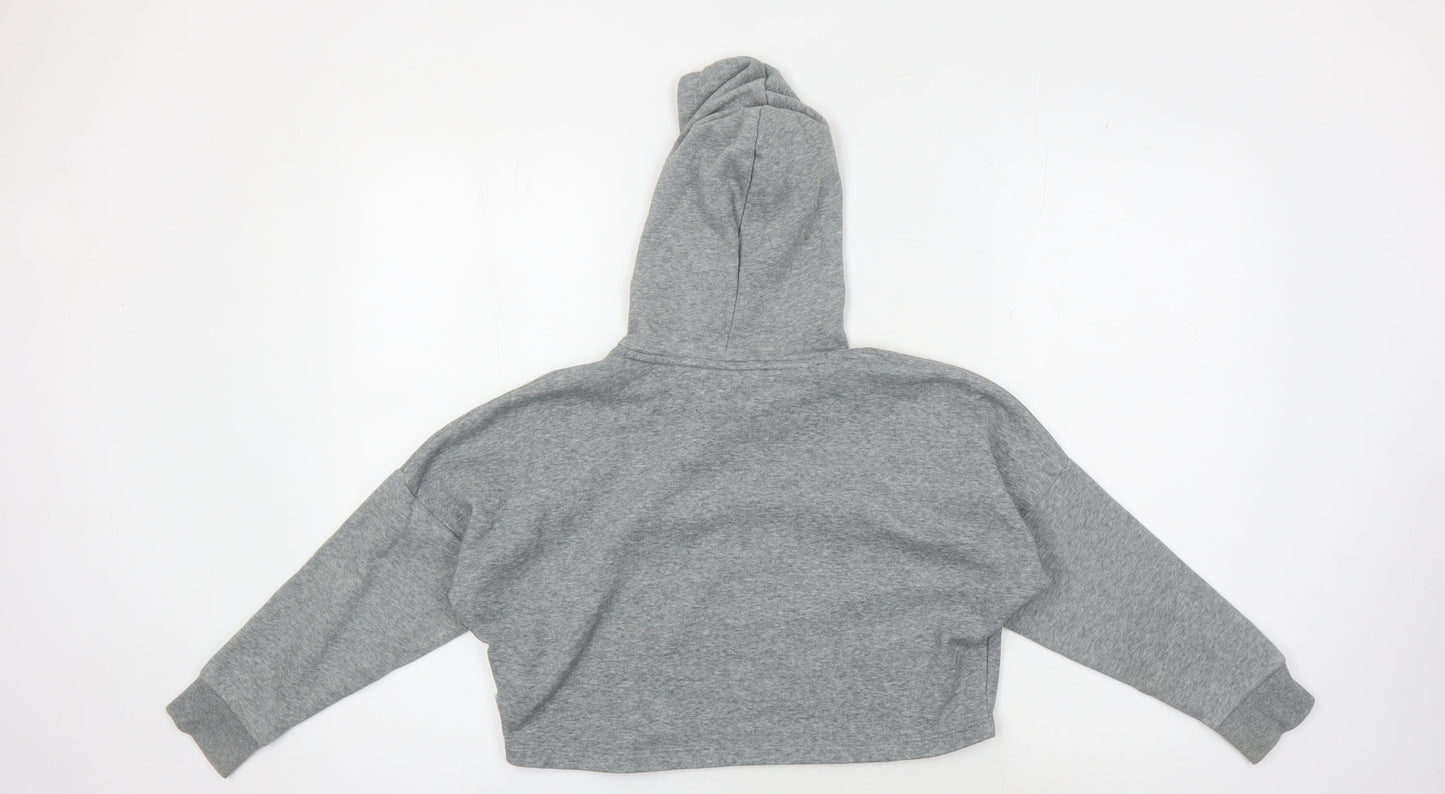 Puma Teens Grey Logo Pullover Hoodie, Size 9-10