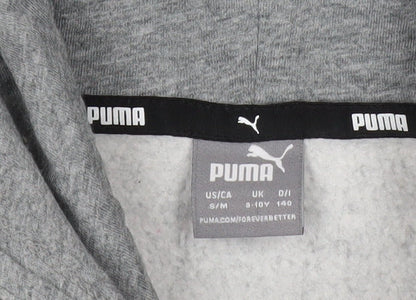 Puma Teens Grey Logo Pullover Hoodie, Size 9-10