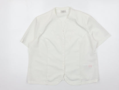 Eastex Women's White Collared Blouse Size 14