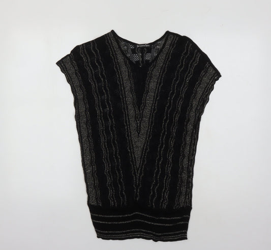 Jacques Vert Women's Black Sleeveless Knit Top M