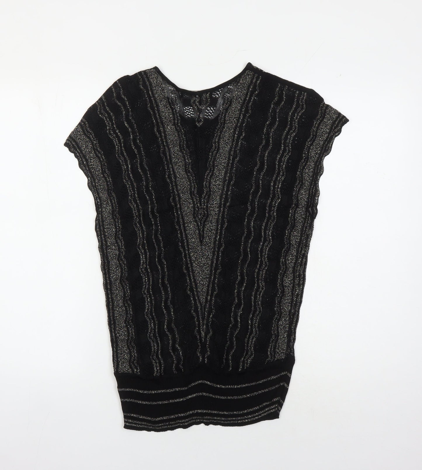 Jacques Vert Women's Black Sleeveless Knit Top M