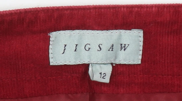 Womens UK Size 12 Jigsaw Straight & Pencil Corduroy Skirt