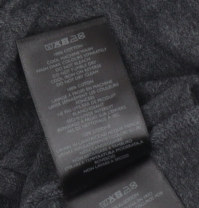 Over The Green Men's Black Polo Shirt Size S