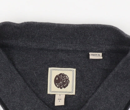 Over The Green Men's Black Polo Shirt Size S