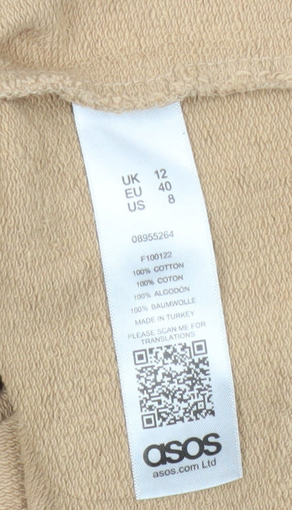 Womens UK Size 12 ASOS Beige Pullover Hoodie