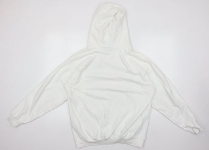 Mens UK Size S boohooMAN White Pullover Hoodie
