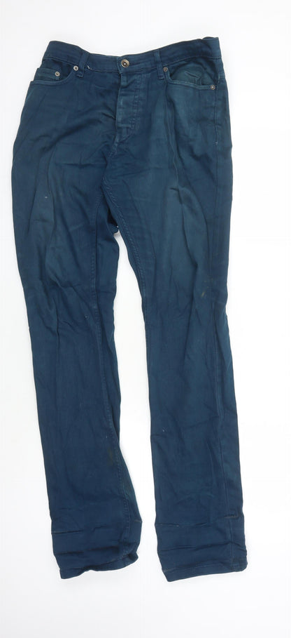 Mens UK Size L Topman Slim Fit Slim Blue Jeans