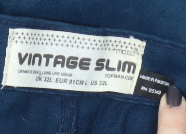Mens UK Size L Topman Slim Fit Slim Blue Jeans