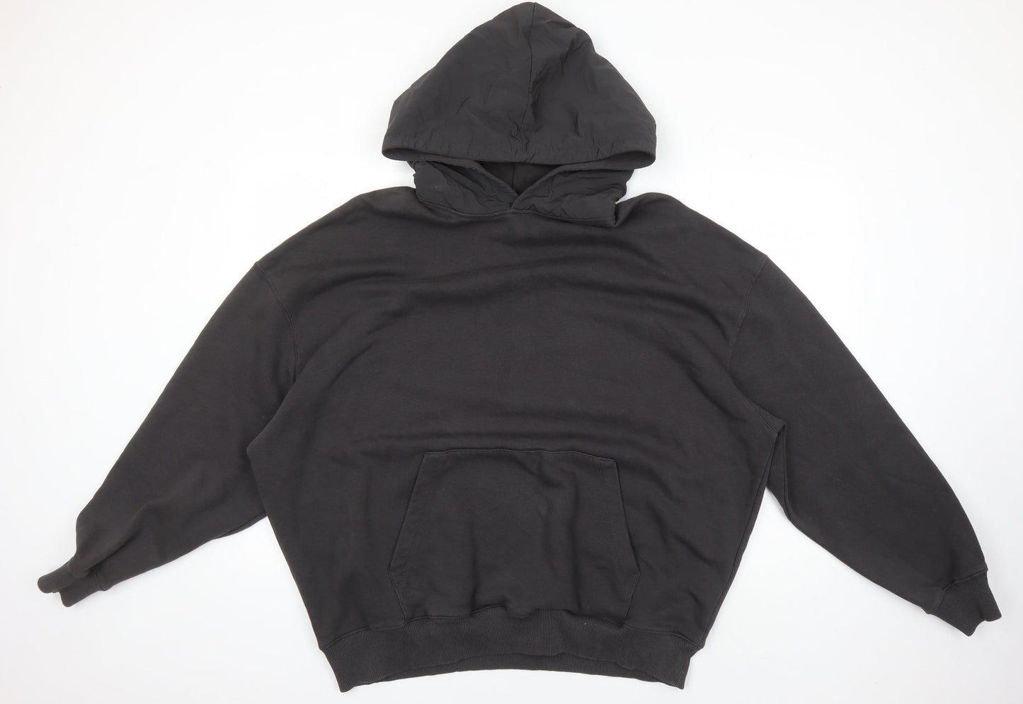 Zara Men's Black XL Pullover Hoodie, Graphic Print