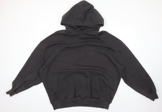 Zara Men's Black XL Pullover Hoodie, Graphic Print