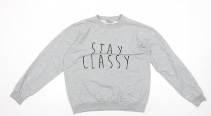 Womens UK Size 10 ASOS Grey Pullover Sweatshirt