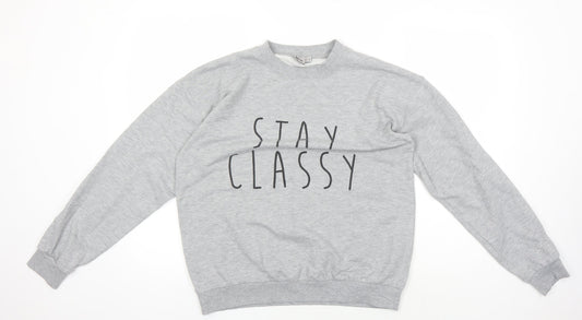 Womens UK Size 10 ASOS Grey Pullover Sweatshirt