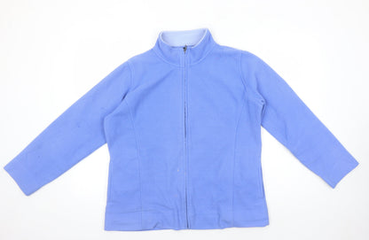 Isle Essentials Women's Blue Basic Zip Jacket L