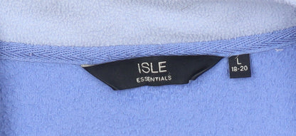 Isle Essentials Women's Blue Basic Zip Jacket L