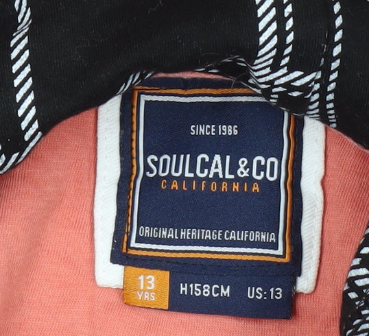 SoulCal & Co Girls Pink Pullover Hoodie 13 Years