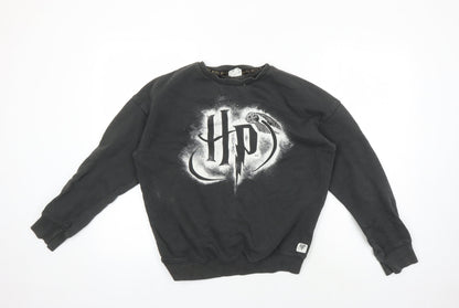 H&M Harry Potter Girls Black Pullover Sweatshirt 14 Years