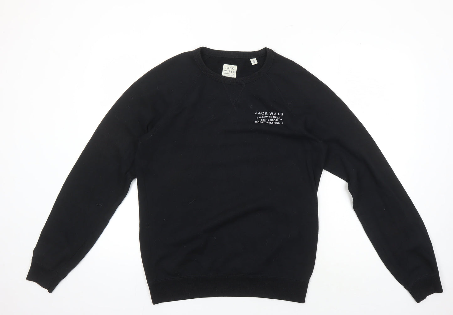 Mens UK Size S Jack Wills Black Pullover Sweatshirt