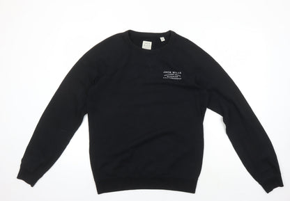 Mens UK Size S Jack Wills Black Pullover Sweatshirt